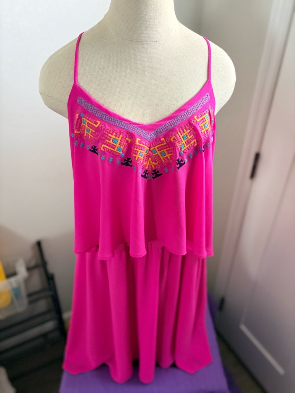 Xhilaration Bright Pink Women's Top - Bold Solid Color